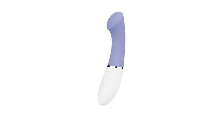 Lelo Gigi 3 in powder blue - ergonomic G-spot vibrator with flattened tip