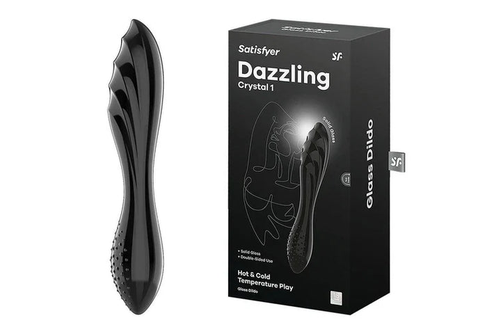 Satisfyer Dazzling Crystal in black - premium air pulse stimulator with elegant crystal finish
