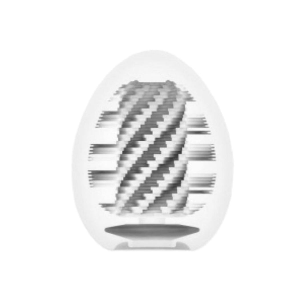 TENGA Egg Spiral variant - egg-shaped masturbator with spiral texture