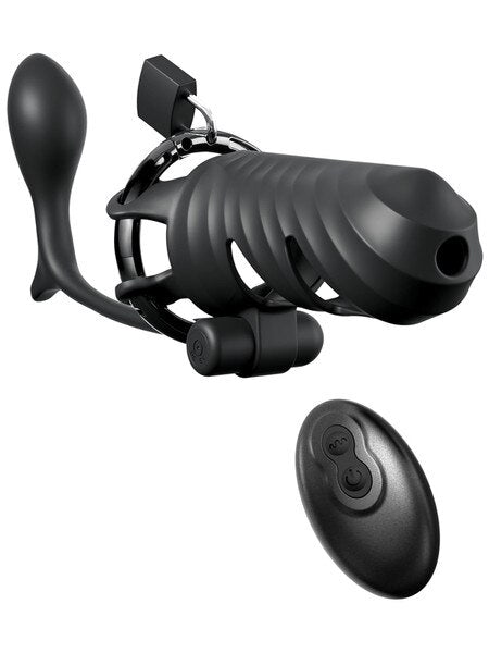 Fantasy C-Ringz Remote Controlled Vibrating Cock Blocker With Ass Gasm Plug