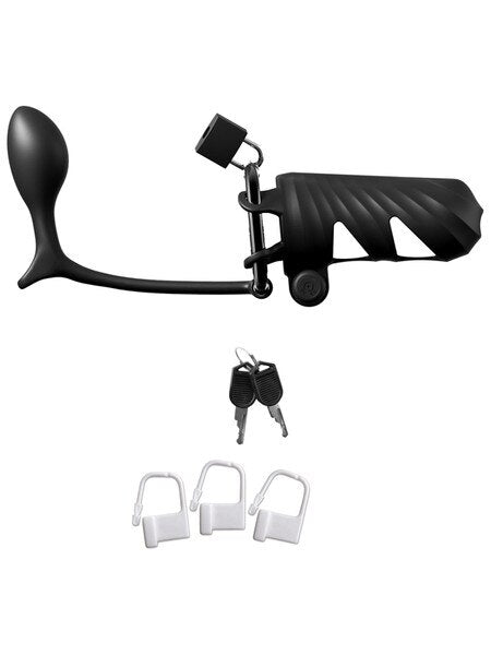 Fantasy C-Ringz Remote Controlled Vibrating Cock Blocker With Ass Gasm Plug