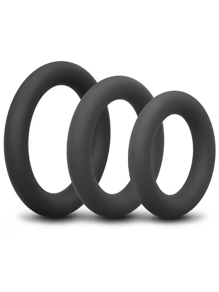 B-Vibe Snug Ring Swole 3 Pack Snug Fit Thick Silicone Cock Ring