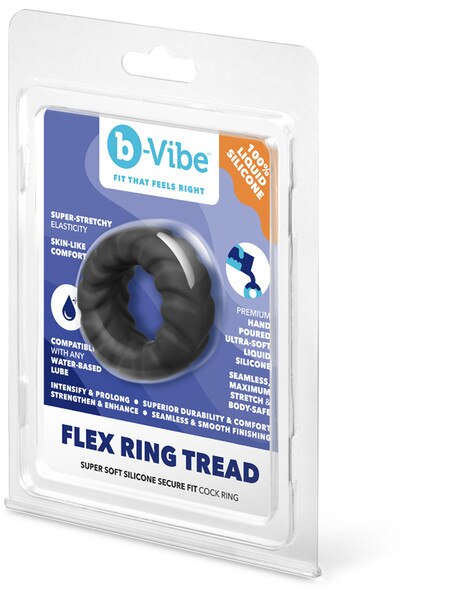 B-Vibe Flex Ring Tread Silicone Cock Ring
