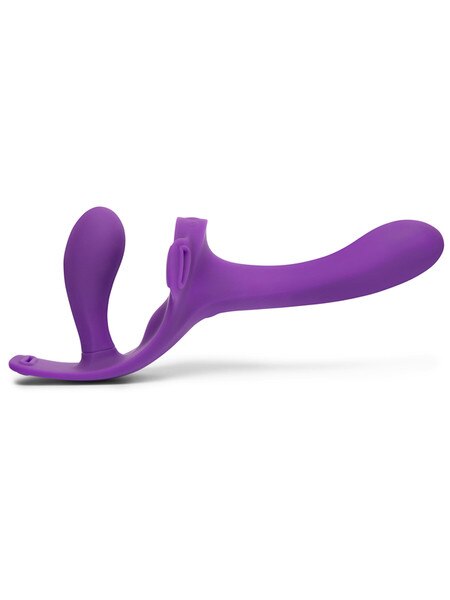 Lock-In Dual Ended Vibrating Strap on & Harness Set