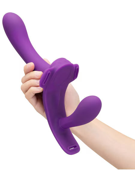 Lock-In Dual Ended Vibrating Strap on & Harness Set