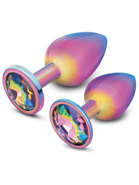 b-Vibe 2pc Rainbow Bling Anal Training Set