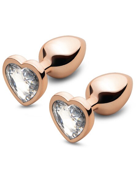 b-Vibe 2pc Jewel Hearts Anal Training Set