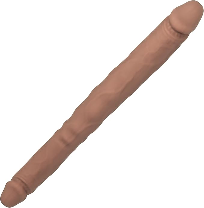 Silicone Studs Bend And Hold Dual Dong 16"/40 75cm Brown