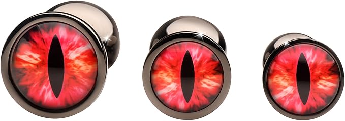 Creature Cocks Sinister Eyes Metal Butt Plug Set
