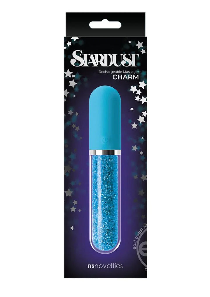 Stardust Charm close-up view - luxury vibrator with sparkling crystal detail