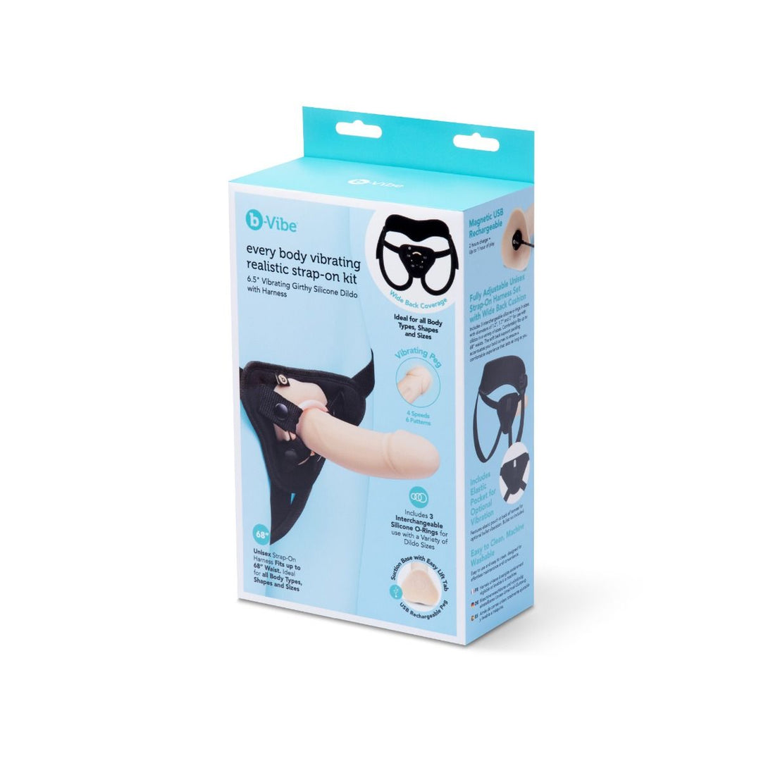 B-Vibe Every Body Vibrating Realistic Strap- On Kit
