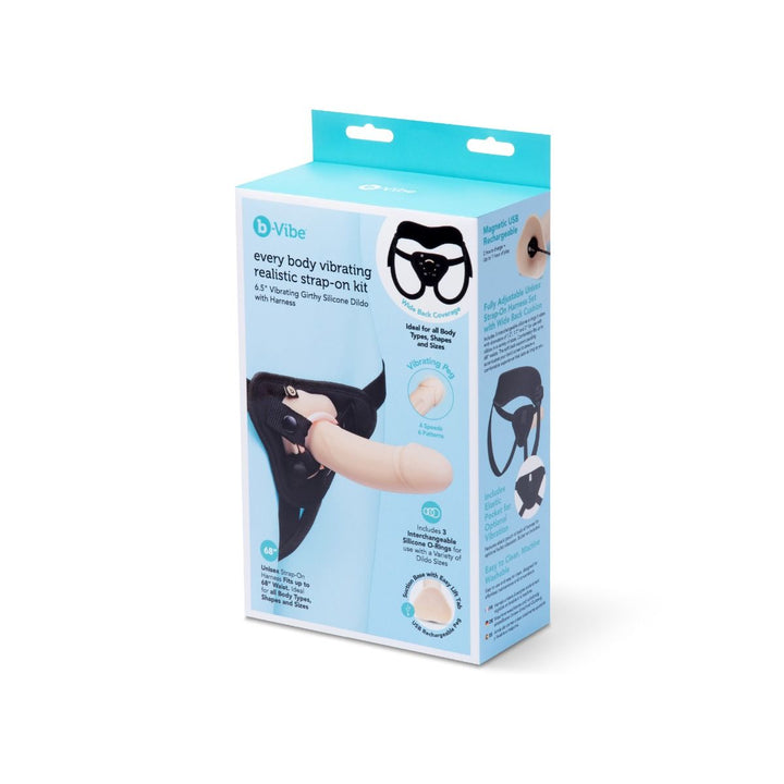 B-Vibe Every Body Vibrating Realistic Strap- On Kit