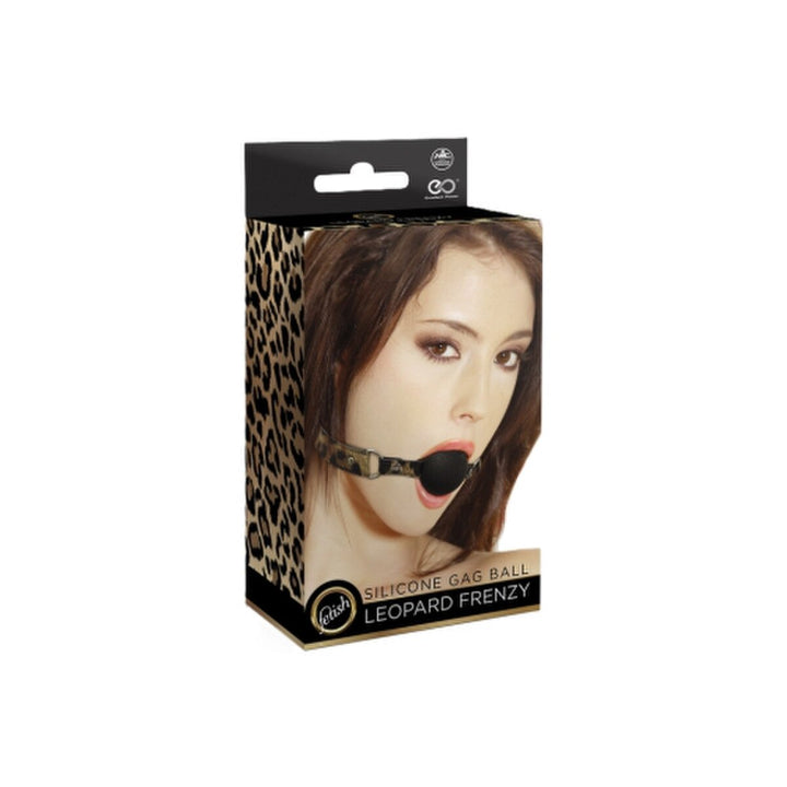Leopard PU Leather With Silicone Ball Gag
