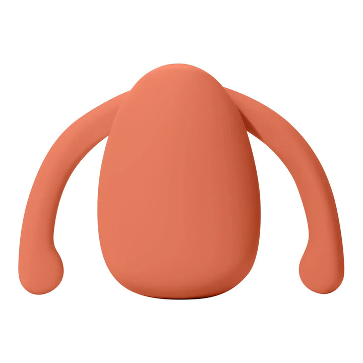 Eva vibrator in papaya orange - ergonomic hands-free design
