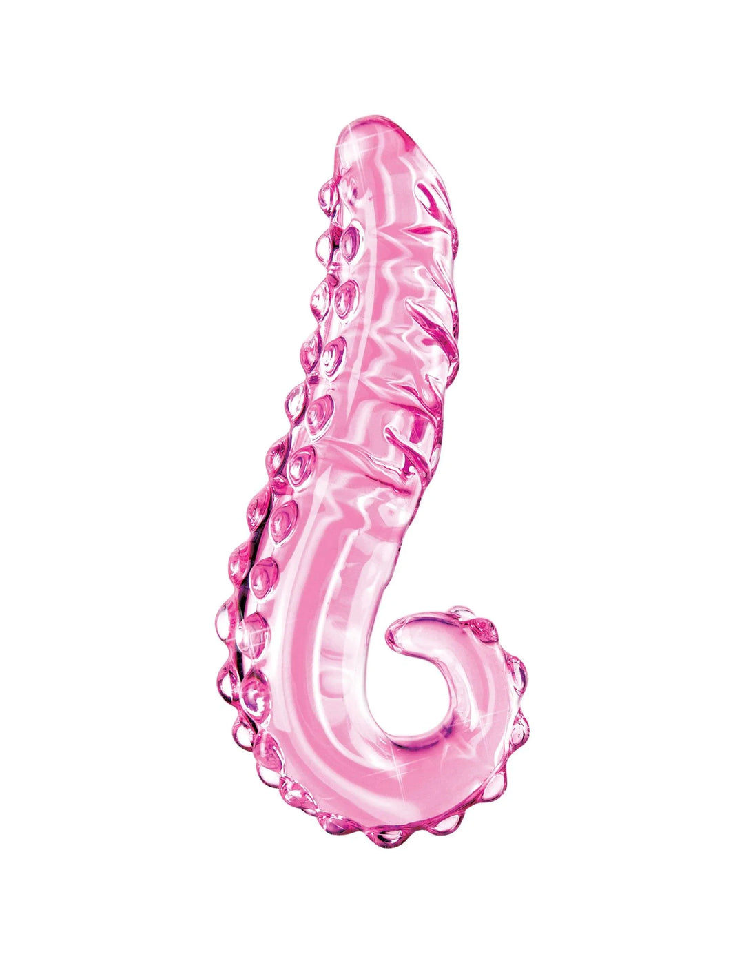 Icicles No. 24 glass dildo - hand-blown borosilicate glass with textured design