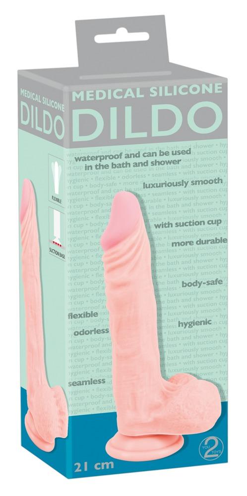 Medical Silicone Dildo Flesh 21cm