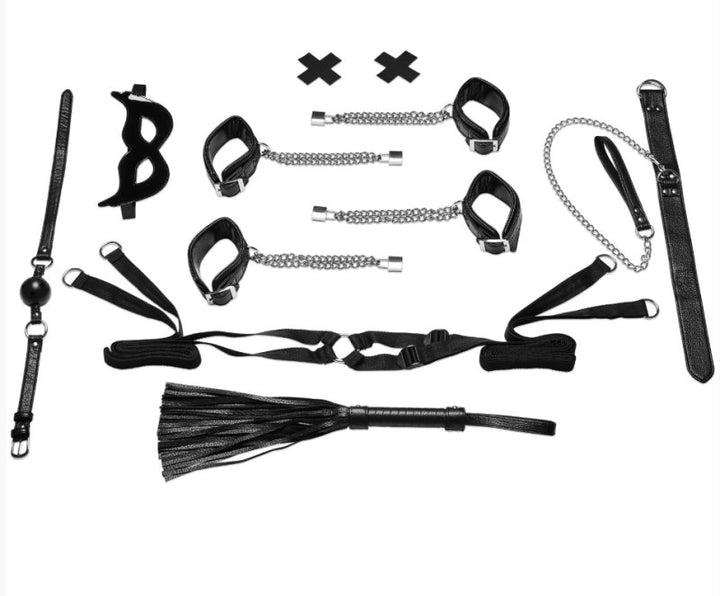 Lux Fetish Master-Slave Domination Chain Me Up 6pc Bedspreaders Set
