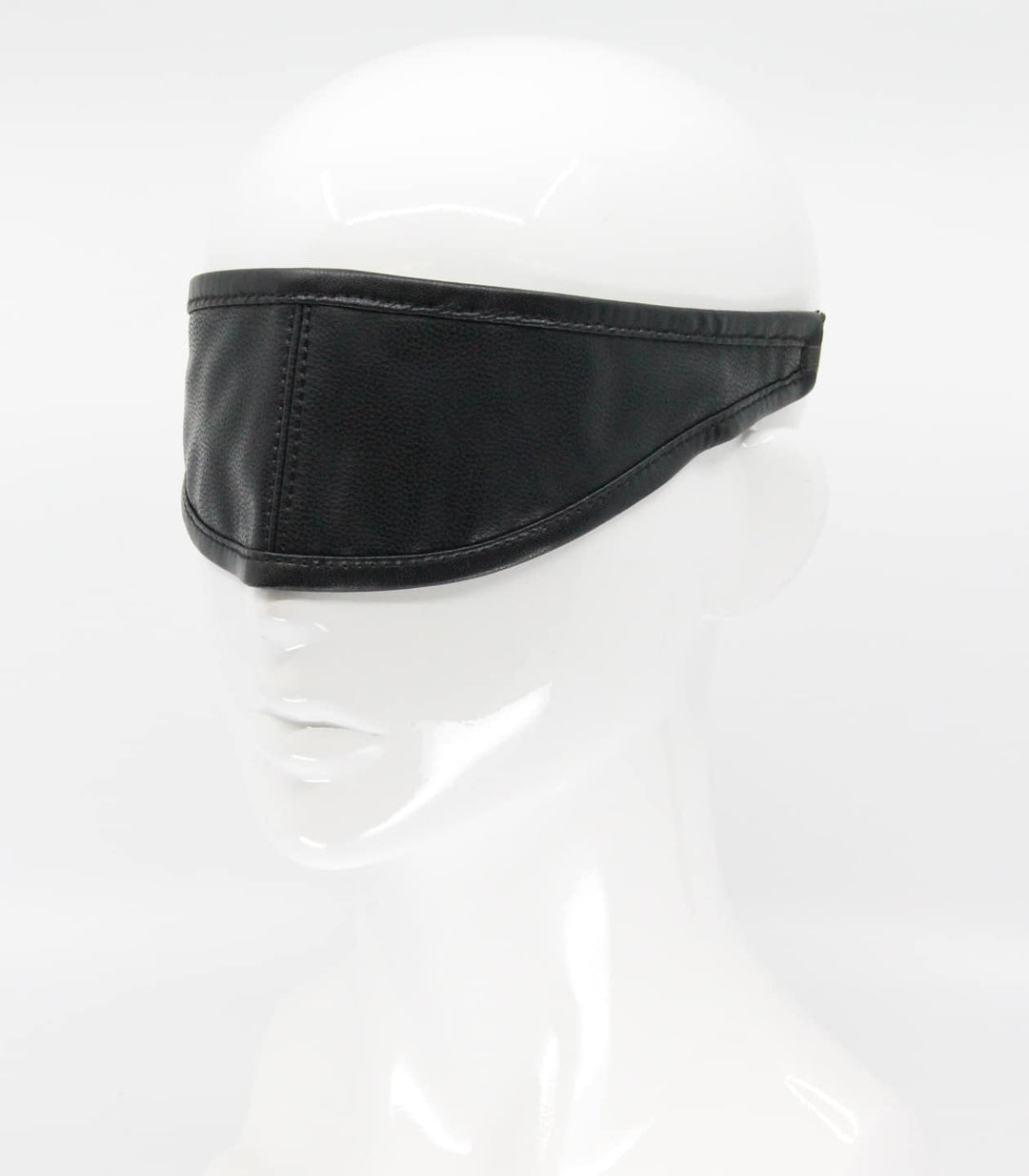 Love in Leather black wired blindfold - adjustable BDSM eye mask with wire frame for comfort