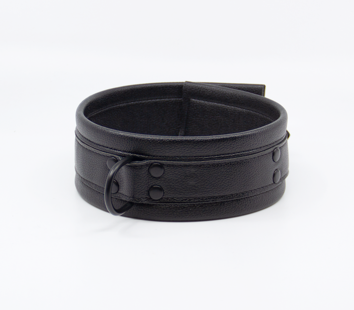 Soft padded collar detail view - showing comfortable padding and adjustable buckle design
