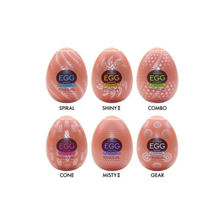 TENGA Egg Hard Boiled collection - 6 pack of textured masturbator eggs