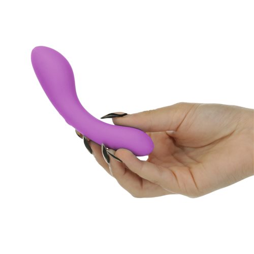 Swan Mini Wand in purple - compact glow-in-the-dark personal massager 