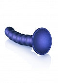 Beaded G-Spot Dildo - 5'' / 13 cm - Metallic Blue