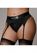 Ouch! Vibrating Strap-on Thong with Adjustable Garters   XL/XXL