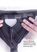 Ouch! Vibrating Strap-on Thong with Adjustable Garters   XL/XXL