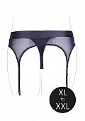 Ouch! Vibrating Strap-on Thong with Adjustable Garters   XL/XXL