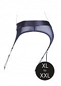 Ouch! Vibrating Strap-on Thong with Adjustable Garters   XL/XXL