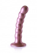 Beaded G-Spot Dildo - 5'' / 13 cm - Metallic Blue