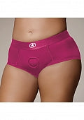 Ouch! Vibrating Strap-on Brief - Pink - XL/X